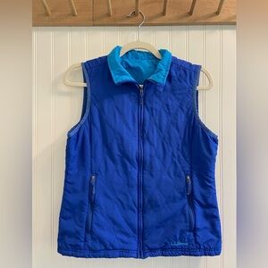 L.L.Bean Lightweight Blue Quilted Vest Polyester Nylon Zipper Small